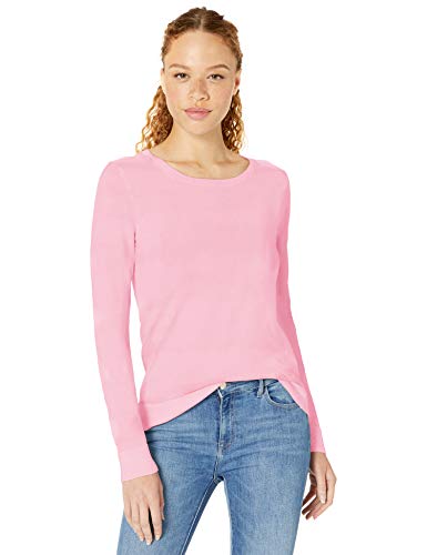 Amazon Essentials Jersey Ligero de Cuello Redondo. pullover-sweaters, Liliac rosa claro, US M (EU M - L)