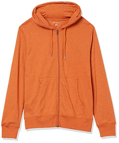 Amazon Essentials Lightweight Jersey Full-Zip Hoodie Fashion, Naranja, US S (EU S)