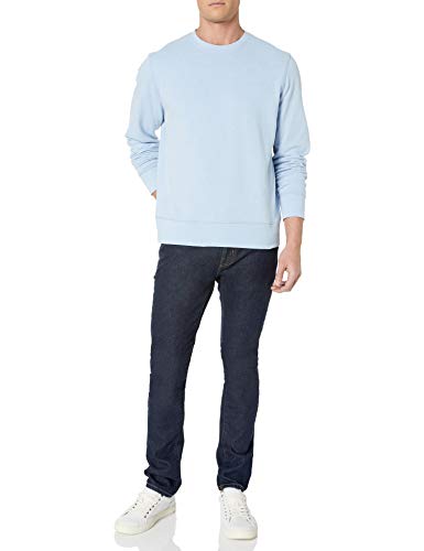 Amazon Essentials Long-Sleeve Lightweight French Terry Crewneck Sweatshirt Athletic-Sweatshirts, Azul Claro, 48-50