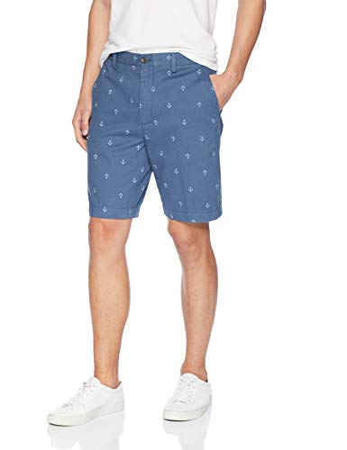 Amazon Essentials – Pantalón corto de corte clásico para hombre (22,8 cm), Azul (Navy Anchor Nav), W34''