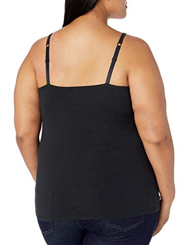 Amazon Essentials Plus Size 2-Pack Camisole Fashion-t-Shirts, Negro, 4X