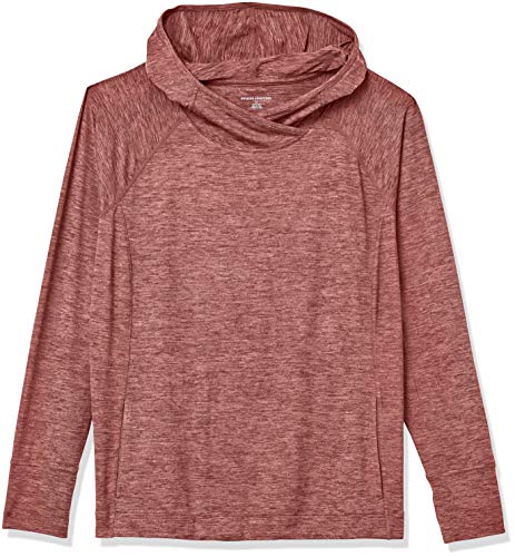 Amazon Essentials Plus Size Brushed Tech Stretch Popover Hood Fashion-Hoodies, Wild Ginger Space Dye, 5X