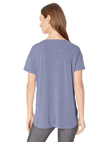 Amazon Essentials Studio Relaxed-Fit Crewneck T-Shirt Fashion-t-Shirts, Azul Jaspeado (Nightshadow Blue Heather), Large