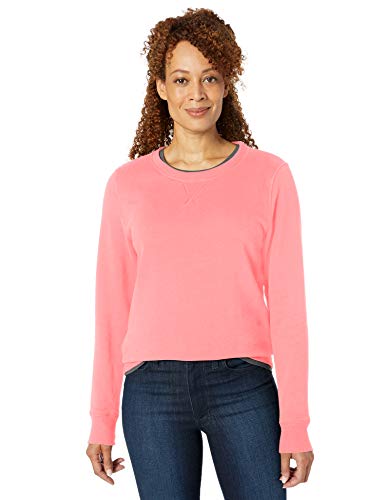 Amazon Essentials Sudadera French Terry Fleece Crewneck fashion-sweatshirts, Coral brillante, US S (EU S - M)