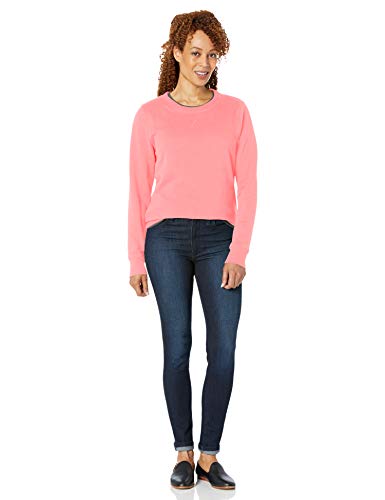 Amazon Essentials Sudadera French Terry Fleece Crewneck fashion-sweatshirts, Coral brillante, US S (EU S - M)