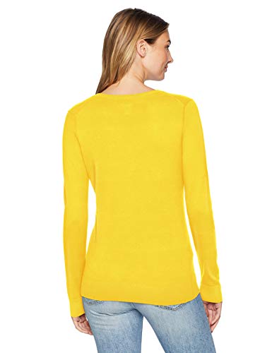 Amazon Essentials Suéter Ligero Con Cuello En V. pullover-sweaters, Amarillo, US S (EU S - M)