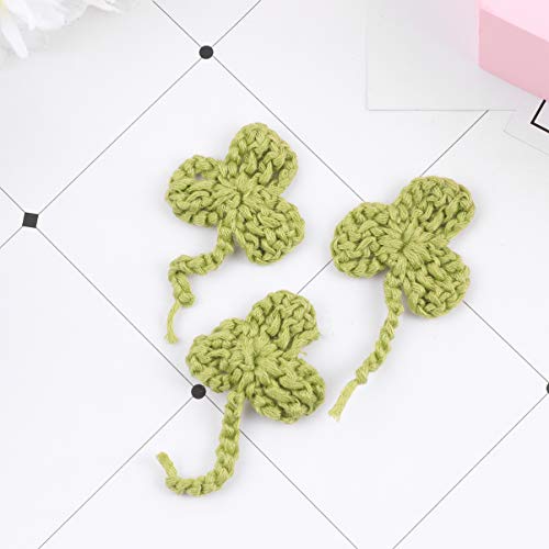 Amosfun 10 Piezas Parches de Costura Del Día de San Patricio Crochet Trébol Trébol Parche Diy Artesanía Bordados Apliques para Ropa Sombrero Camisa