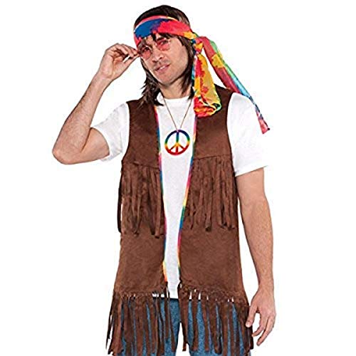 Amscan - 843050-55 - chaqueta sin mangas con flecos - Hippie Estilo