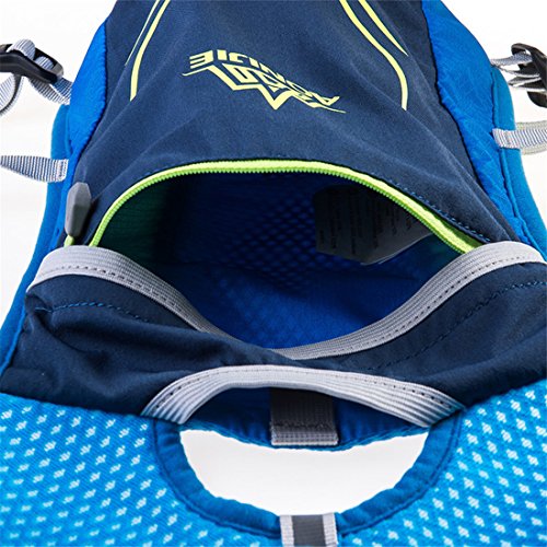 AONIJIE Unisex 5.5L Running Race Hidratación Chaleco Hidratación Pack Mochila (Azul)