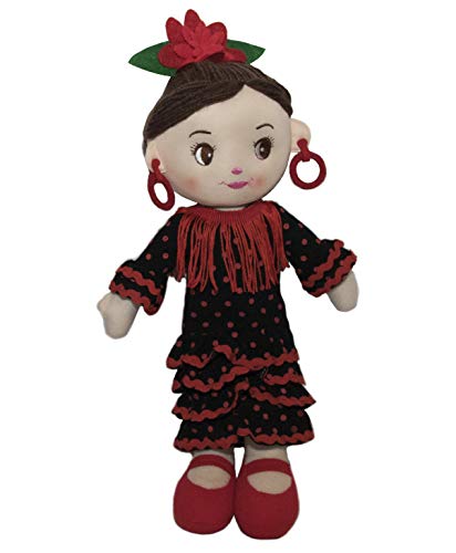 APEX GIFTS- Muñeca Gitana Trapo Traje Lunares, Color Negro (200010265)