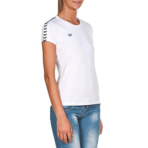 ARENA Damen Icons T-Shirt Team Camiseta, Blanco y Negro, Medium para Mujer