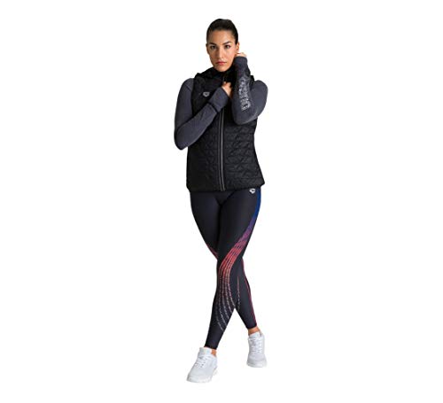 ARENA Damen Lauf Weste Gefüttert Chaleco para Correr, Mujer, Negro, Extra-Small