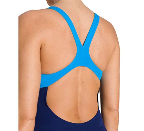 ARENA W Infinite Stripe Swim Pro Back One Piece, Mujer, Navy/Turquoise, 40