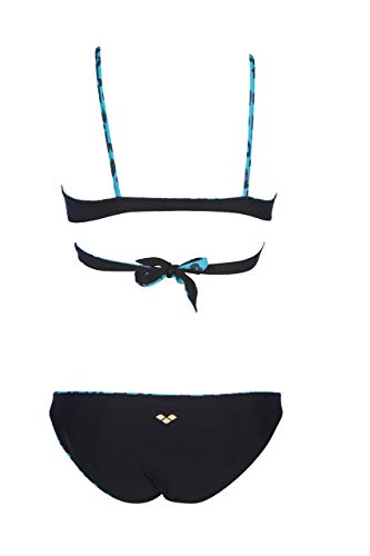 ARENA W Triangle Two Piece Bikini Triangular Reversible Mujer Allover, Mint-Black, 36