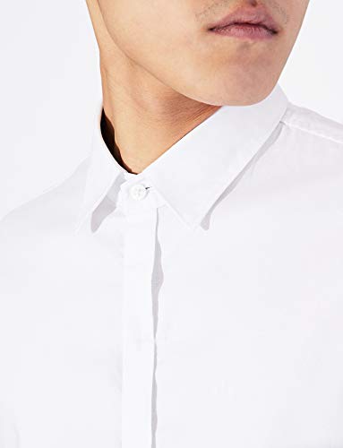 Armani Exchange 8nzcbg Camisa, Blanco (Wht Oxfrd W 7 BLU/W 0130), X-Small para Hombre