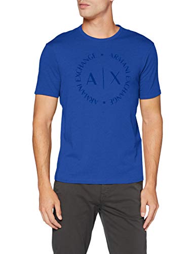 Armani Exchange 8nztcd Camiseta, Azul (Marine (Surf The Web 1506), Small para Hombre