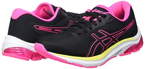 Asics Gel-Pulse 12, Road Running Shoe Mujer, Black/Hot Pink, 38 EU