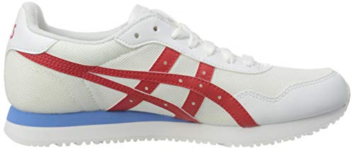 ASICS Tiger Runner, Zapatillas Hombre, White/Classic Red, 41.5 EU