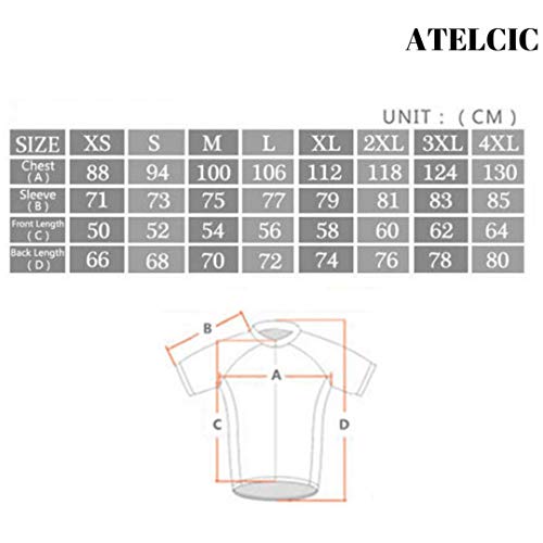 Atelcic Maillot para Ciclismo MTB Spinning Ciclismo de Carretera, Traje de Ciclismo Manga Corta Verano para Hombre y Mujer (Rojo Basic, M)