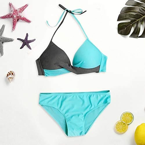 Auifor◕‿◕Sujetador Push Up Push Up Bikini con Traje De Baño para Mujer Traje De Baño Traje De Baño Ropa De Playa