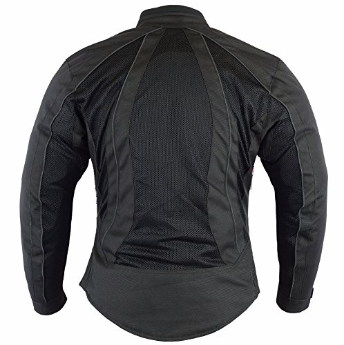 Australian Bikers Gear - Chaqueta para Moto con Forro Termal e Impermeable, Malla de Flujo de Aire y Protecciones, para Mujer