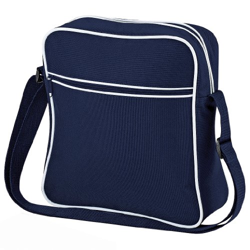 Bagbase - Bolso bandolera modelo Retro (7 litros) (Talla Única/Rojo/blanco)