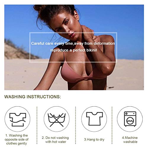 Bañador Mujer 2019 Tops de Bikini Trajes de Baño Tanga Triángulo Suave Acolchado Tops y Braguitas Conjuntos Bikinis Bañador Brasileño