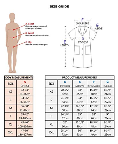Bata de Laboratorio Manga Corta, Abrigo de Mujer