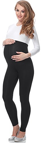 Be Mammy Leggins Premamá Largos Embarazo Lactancia 02(Negro, L)