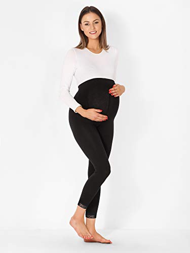 Be Mammy Mallas Leggins Premamá 7/8 BE20-262(Negro,XL)