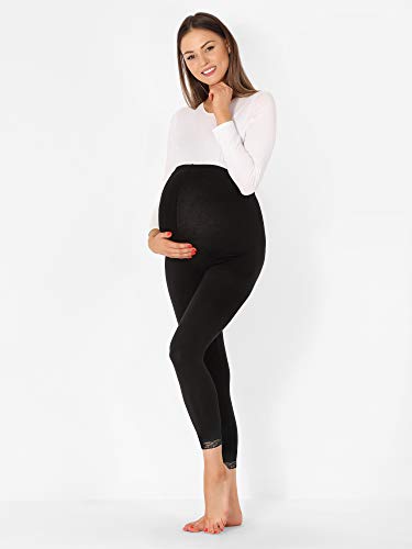 Be Mammy Mallas Leggins Premamá 7/8 BE20-262(Negro,XL)