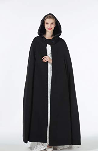 BEAUTELICATE Capa con Capucha Mujer Invierno Largo Poncho Lana para Vestido de Novia Boda Fiesta Navidad Halloween Medievales