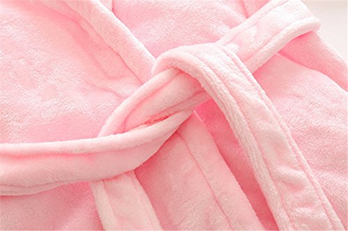 Bebé Albornoz con Capucha Niños Niñas Pijama Ropa de Dormir para Infantil 3-4 Años,Rosa