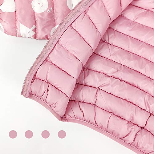 Bebé Chaqueta Invierno, Niños Niñas Abrigo con Capucha Traje de Nieve Manga Larga Outfits Calentar Warmer Regalos Ropa 6-12 Meses,Rosa