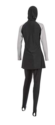 Beco - Bañador musulmán para Mujer, Mujer, Burkini, 5722, Plateado/Negro, Extra-Large