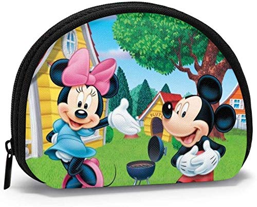 Bernice Winifred Ca-rtoon M-Ickey Mouse Coin Purse para mujer Shell Storage Bolsas de cosméticos para lápiz labial Keys Coins5-Black