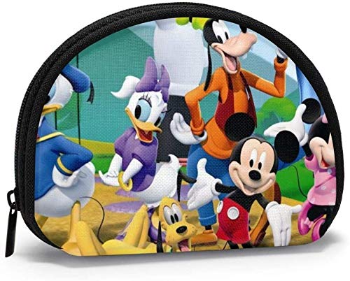 Bernice Winifred Ca-rtoon M-Ickey Mouse Coin Purse para mujer Shell Storage Bolsas de cosméticos para lápiz labial Keys Coins5-Black