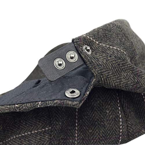 besbomig Newsboy Casquillo Plano Sombreros Boinas Flat Cap para Hombre - Wool Felt Moda Vintage Estilo Británico Casquillo