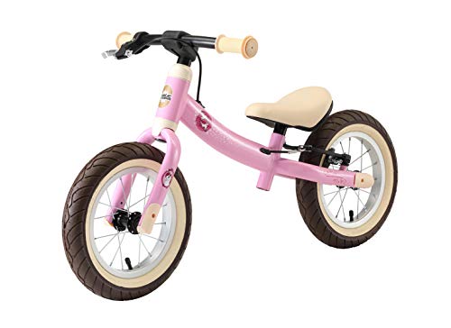 BIKESTAR 2-en-1 Bicicleta sin Pedales para niños y niñas 3-4 años | Bici con Ruedas de 12" Edición Sport | Rosado