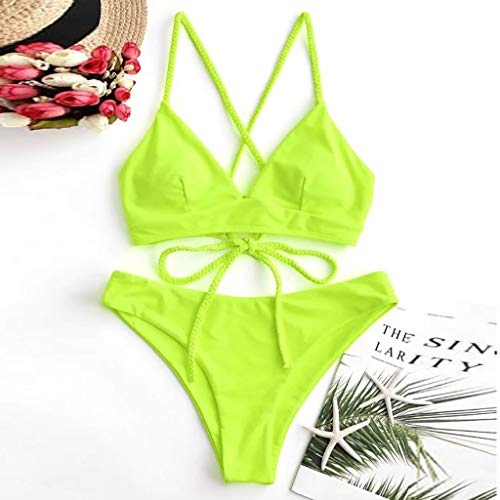 Bikini Mujer Push Up Traje de baño Estampado de Luna Estrella Mujeres Conjunto Bikini Playa Beachwear Acolchado Tops y Braguitas Señoras 2020 brasileños vikinis riou