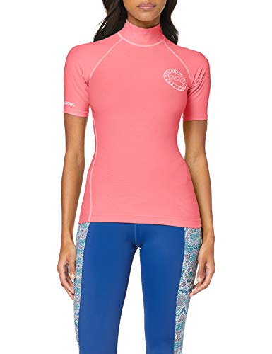 BILLABONG Logo IN SS Camiseta de natación, Rosa (Coral Pink 2188), 34 (Tamaño del Fabricante:S) para Mujer