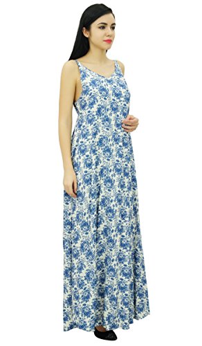 Bimba Vestido Maxi Floral de la Correa de Espagueti de Las Mujeres de la Playa del Verano del Desgaste Impreso Vestido de Tirantes