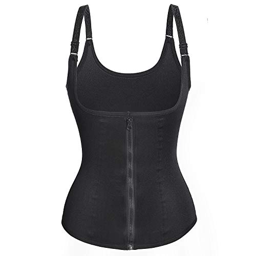 Bingrong Ropa Faja Reductora Mujer Adelgazante Lencería Moldeadora Shapewear Body Waist Trainer Corse de Abdomen Chaleco Moldeador Mujer (Negro, X-Large)