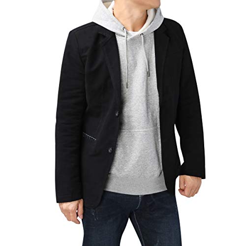 Blazer Casual para Hombre Chaquetas de Traje Slim fit Chaqueta de algodón sólido de un Solo Pecho Abrigo Chaqueta de Dos Botones Casual Blazer