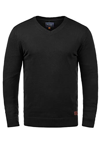 BLEND Lasse - Jerséis para Hombre, tamaño:XL;color:Black (70155)