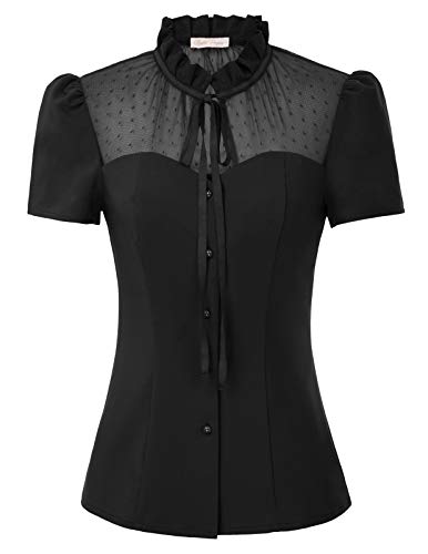 Blusa Mujer Invierno Manga Corta para Trabajo Oficina Dama BP2099-1 XXL