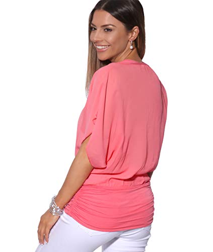 Blusas Camisas Mujer Elegante Grande Top Bonita Fiesta Transparente Juvenil Tallas Grandes Fiesta Moda, (Coral (3559), 36 EU (08 UK)), 3559-COR-08