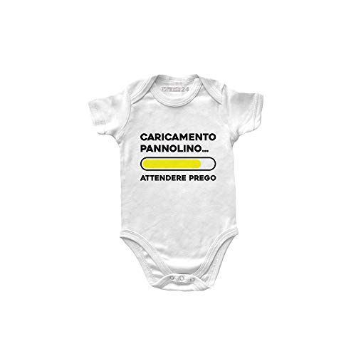 Body para bebé de manga corta divertida, para bebé, unisex, 100 % algodón, suave y transpirable, con costuras dobles, ropa de primera infancia, para bebé Color blanco. 6-12 meses