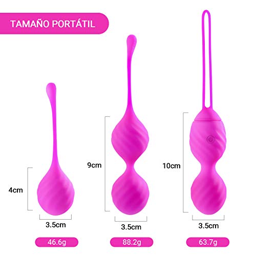 Bolas Chinas Suelo Pelvico de la Salud Masajeador Kegel Ejercitador Kegel Bolas para Mujer, Entrenamiento para Fortalecer y Recuperar el Control