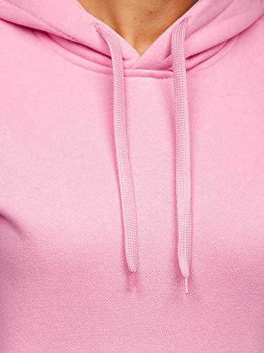 BOLF Mujer Sudadera con Capucha Cierre de Cremallera Estilo Deportivo J.Style W02 Rosa L [A1A]